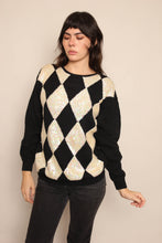 80s Sequined Harlequin Sweater