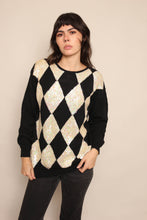 80s Sequined Harlequin Sweater
