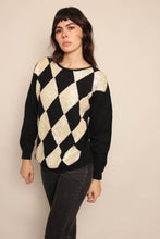 80s Sequined Harlequin Sweater