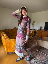 90s Hooded Velour Dress