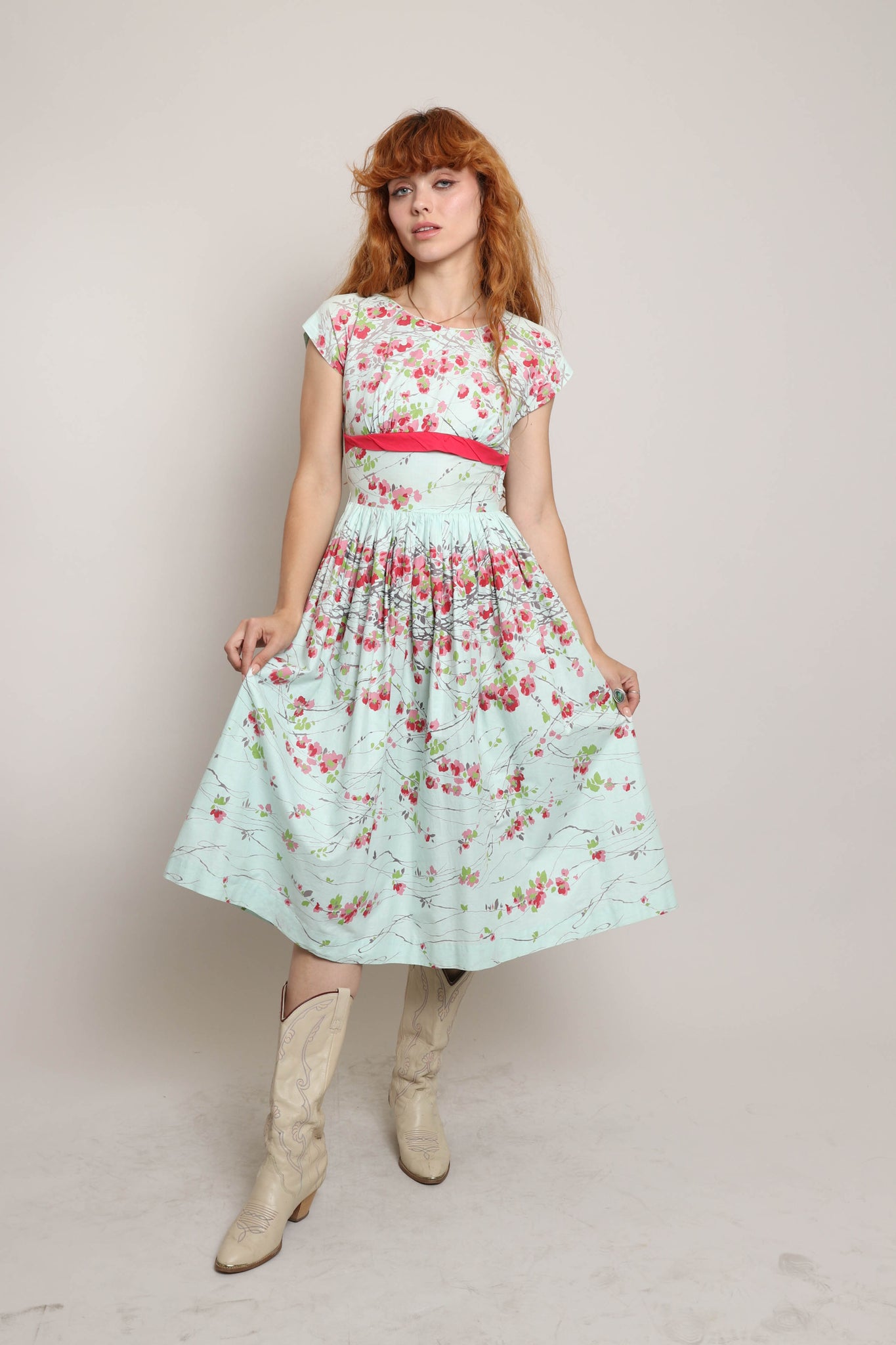 50s Floral Cotton Dress 50s Floral Cotton Dress