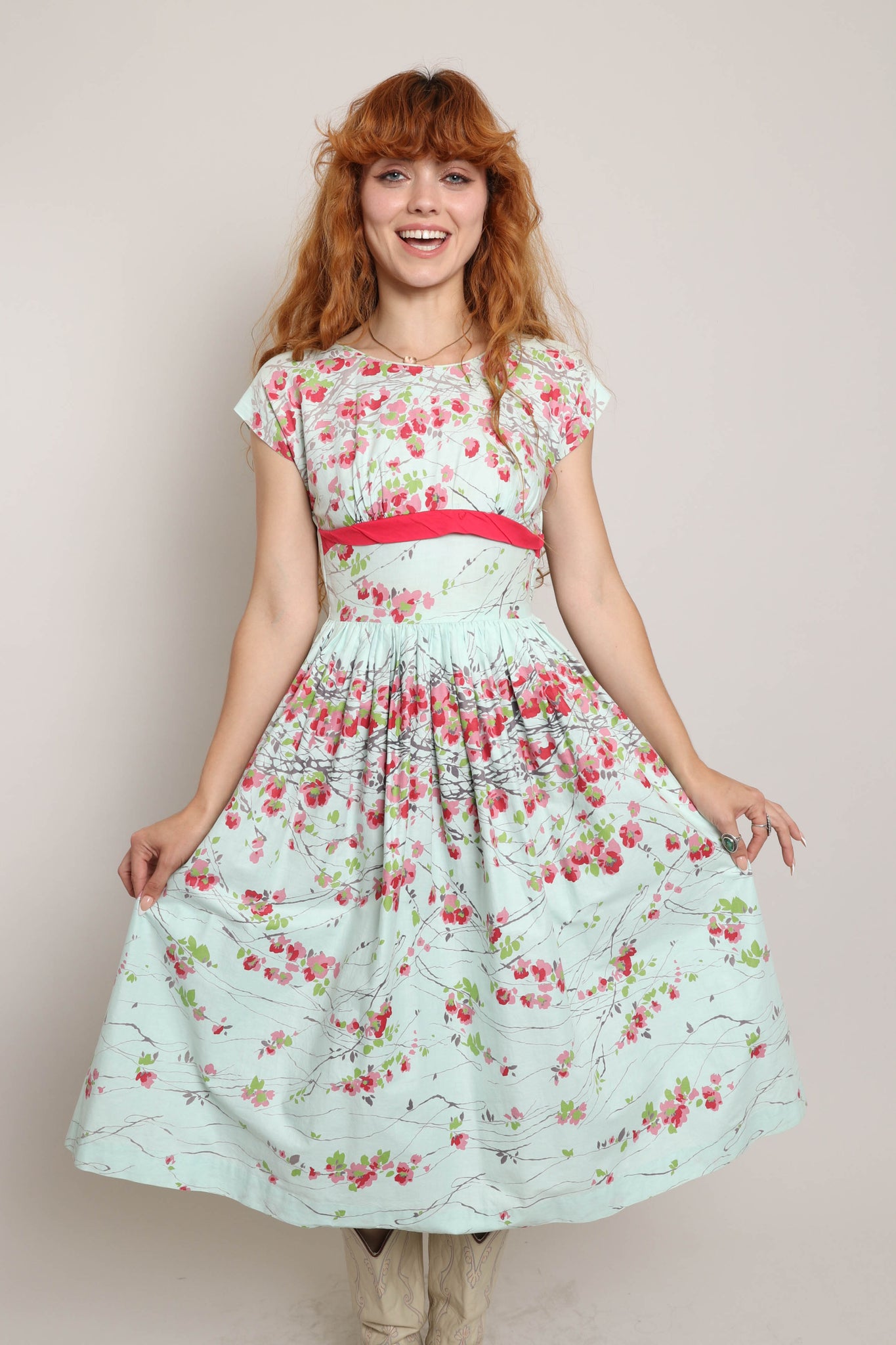 50s Floral Cotton Dress 50s Floral Cotton Dress