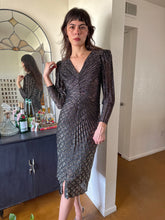 80s Ruched Lurex Dress