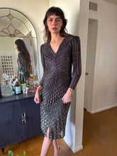 80s Ruched Lurex Dress