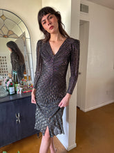 80s Ruched Lurex Dress