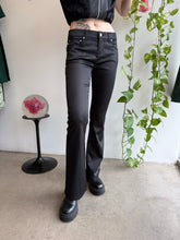 Y2K Z. Cavaricci Black Glitter Low Rise Flares