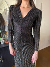 80s Ruched Lurex Dress