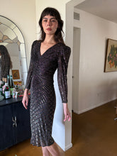 80s Ruched Lurex Dress