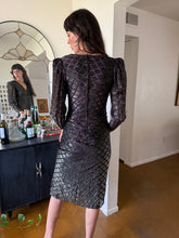 80s Ruched Lurex Dress