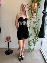 1990s Black Suede Leather High Waist Bermuda Shorts