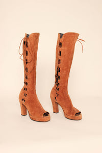 70s Lace Up Go-Go Boots