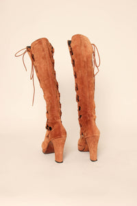 70s Lace Up Go-Go Boots