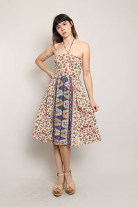 50s Printed Cotton Dress Set