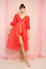 ❤️ 60s Red Babydoll Duster Nightgown