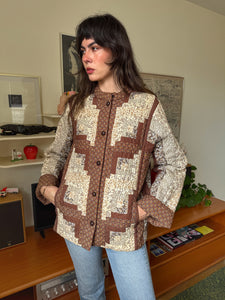 70s Quilted Floral Jacket