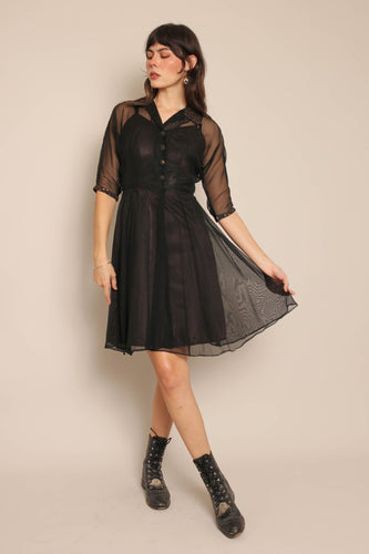 50s Moon & Stars Witch Dress - XS
