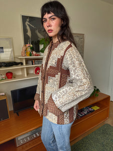 70s Quilted Floral Jacket