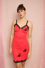 ❤️ 70s Floral Appliqué Slip Dress