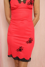 ❤️ 70s Floral Appliqué Slip Dress