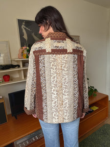 70s Quilted Floral Jacket