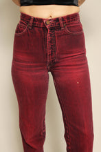 1980s Calvin Klein Maroon Boot Cut Jeans