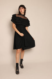 80s Batty Witch Dress - S/M