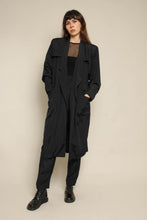 1980s Black Duster Jacket & Trousers Set