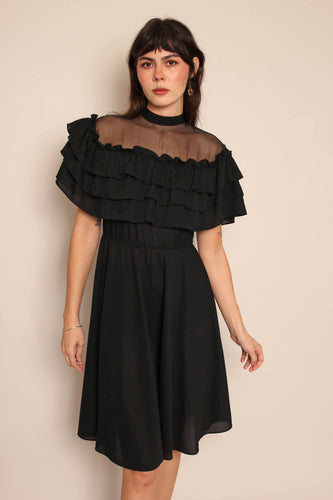 80s Batty Witch Dress - S/M