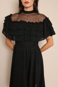80s Batty Witch Dress - S/M