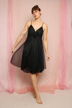 ❤️ 70s Black Babydoll Nightgown