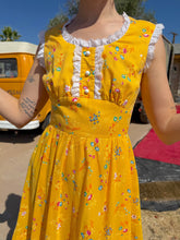 70s Yellow Cut-Out Mini Dress