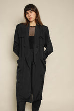 1980s Black Duster Jacket & Trousers Set