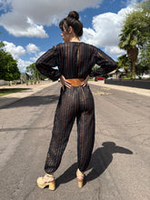 70s Rainbow Striped Gauze Jumpsuit