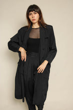 1980s Black Duster Jacket & Trousers Set