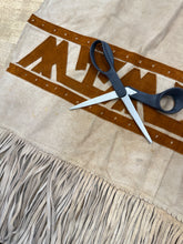 1980s Suede Leather Western Fringe Poncho