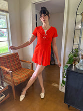 70s Tomato Mod Mini Dress
