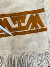1980s Suede Leather Western Fringe Poncho