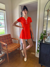70s Tomato Mod Mini Dress