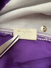 Y2K Purple Satin Low Rise Flares