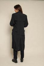 1980s Black Duster Jacket & Trousers Set
