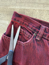1980s Calvin Klein Maroon Boot Cut Jeans