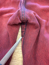 1980s Calvin Klein Maroon Boot Cut Jeans