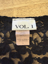 Y2K Black Sheer Floral Lace Shirt With Flutter Sleeves