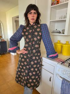 70s Quilted Floral Jacket