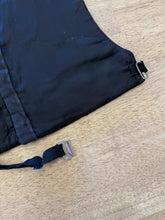 1980s Black Velvet Vest With Open Back