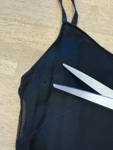 1930s Black Tiered Chiffon Bias Cut Dress