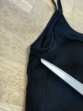 1930s Black Tiered Chiffon Bias Cut Dress
