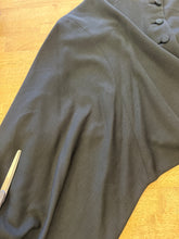 1960s Cardinali Black Wool Shawl With Red Orange Lining
