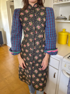 70s Quilted Floral Jacket