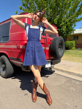 70s Denim Contrast Stitch Jumper Dress